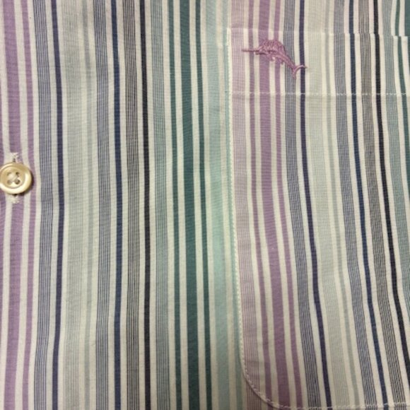 Tommy Bahama Men's The Newport Coast 3XB Stripe Long Sleeve Shirt Contrast Cuff - Picture 5 of 8